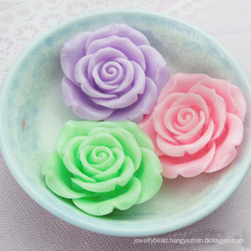 large colorful flat back resin flower beads